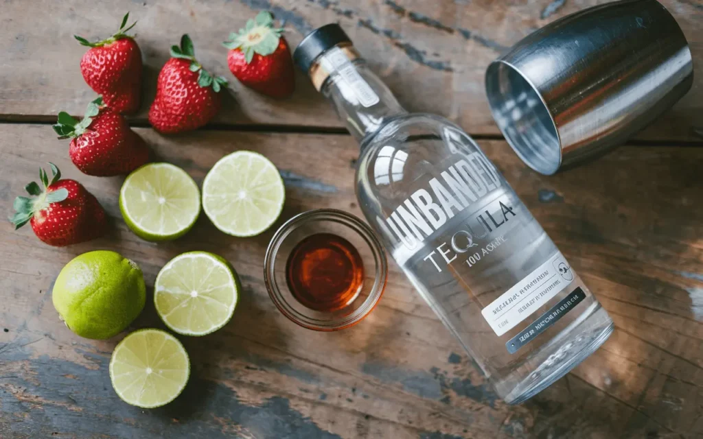 strawberry margarita on the rocks recipe